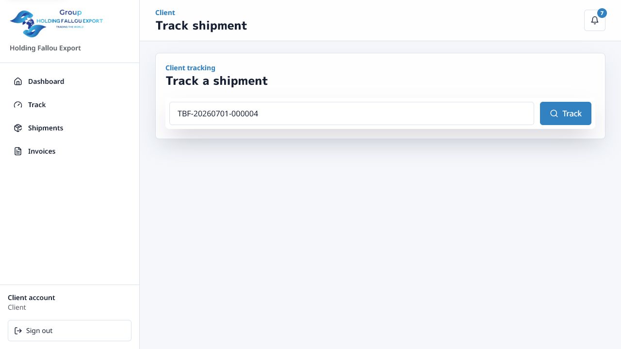 Client tracking screen